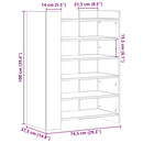 skoreol 74,5x37,5x100 cm konstrueret træ sonoma-eg