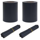 Haveafskærmninger 2 pcs Mørkegrå 35 x 0,19 m PVC