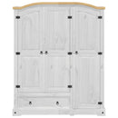 klædeskab Corona 151,5x52x186 cm massivt fyrretræ