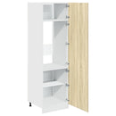 køleskabsskab "Lyon" Sonoma eg 60x57x207 cm konstrueret træ