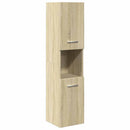 badeværelsesskab 30x30x130 cm konstrueret træ sonoma-eg