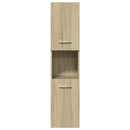 badeværelsesskab 30x30x130 cm konstrueret træ sonoma-eg