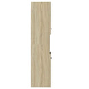 badeværelsesskab 30x30x130 cm konstrueret træ sonoma-eg