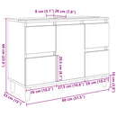 underskab til håndvask 80x33x60 cm konstrueret træ sonoma-eg
