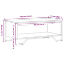 sofabord 100x51x40 cm konstrueret træ sort
