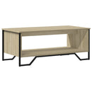 sofabord 100x51x40 cm konstrueret træ sonoma-eg