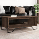 sofabord 100x51x40 cm konstrueret træ brun egetræsfarve