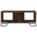 sofabord 100x51x40 cm konstrueret træ røget egetræsfarve