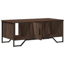 sofabord 100x51x40 cm konstrueret træ brun egetræsfarve
