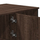 sofabord 100x51x40 cm konstrueret træ brun egetræsfarve