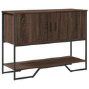 konsolbord 100x35x74,5 cm konstrueret træ brun egetræsfarve