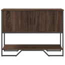 konsolbord 100x35x74,5 cm konstrueret træ brun egetræsfarve