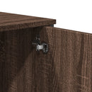 konsolbord 100x35x74,5 cm konstrueret træ brun egetræsfarve
