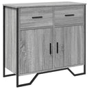 skænk 79,5x35,5x74,5 cm konstrueret træ grå sonoma-eg