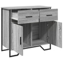 skænk 79,5x35,5x74,5 cm konstrueret træ grå sonoma-eg