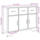 skab 97x32,5x74,5 cm konstrueret træ sort