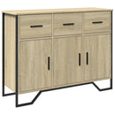 skænk 97x32,5x74,5 cm konstrueret træ sonoma-eg