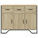 skænk 97x32,5x74,5 cm konstrueret træ sonoma-eg