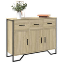 skænk 97x32,5x74,5 cm konstrueret træ sonoma-eg