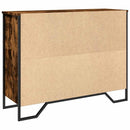 skænk 97x32,5x74,5 cm konstrueret træ røget egetræsfarve