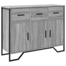 skænk 97x32,5x74,5 cm konstrueret træ grå sonoma-eg