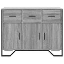 skænk 97x32,5x74,5 cm konstrueret træ grå sonoma-eg