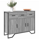 skænk 97x32,5x74,5 cm konstrueret træ grå sonoma-eg
