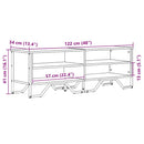 tv-bord 122x34x41 cm konstrueret træ sonoma-eg
