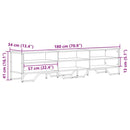tv-bord 180x34x41 cm konstrueret træ sonoma-eg