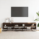 tv-bord 180x34x41 cm konstrueret træ brun egetræsfarve