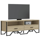 tv-bord 122x34x41 cm konstrueret træ sonoma-eg