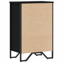 bogreol 50x31x74,5 cm konstrueret træ sort