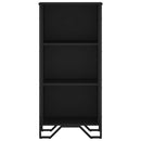 bogreol 50x31x106 cm konstrueret træ sort