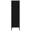 bogreol 50x31x106 cm konstrueret træ sort