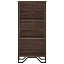 bogreol 50x31x106 cm konstrueret træ brun egetræsfarve