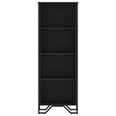 bogreol 50x31x137,5 cm konstrueret træ sort