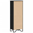 bogreol 50x31x137,5 cm konstrueret træ sort