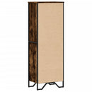 bogreol 50x31x137,5 cm konstrueret træ røget egetræsfarve