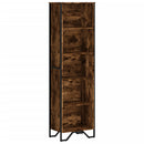 bogreol 50x31x169 cm konstrueret træ røget egetræsfarve