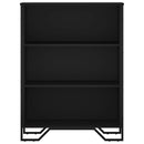 bogreol 80x31x106 cm konstrueret træ sort
