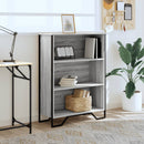 bogreol 80x31x106 cm konstrueret træ grå sonoma-eg