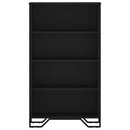 bogreol 80x31x137,5 cm konstrueret træ sort