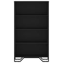 bogreol 80x31x137,5 cm konstrueret træ sort