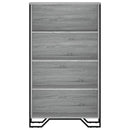 bogreol 80x31x137,5 cm konstrueret træ grå sonoma-eg