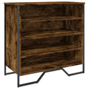 skoreol 80x38x78 cm konstrueret træ røget egetræsfarve