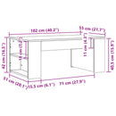 sofabord 102x55x42 cm konstrueret træ sonoma-eg
