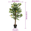 kunstigt citrontræ med 3 stammer 120 cm PP grøn