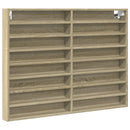 vitrineskab 100x8,5x75 cm konstrueret træ sonoma-eg