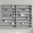 vitrineskab 100x8,5x75 cm konstrueret træ grå sonoma-eg