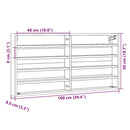 vitrineskab 100x8,5x50 cm konstrueret træ hvid